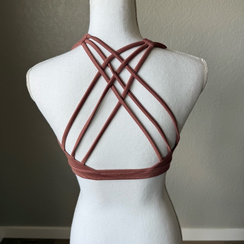 Victoria's Secret Scoop Neck Bralette in Dusty Rose Mauve Brown Sz M Lounge Gym - Picture 2 of 7